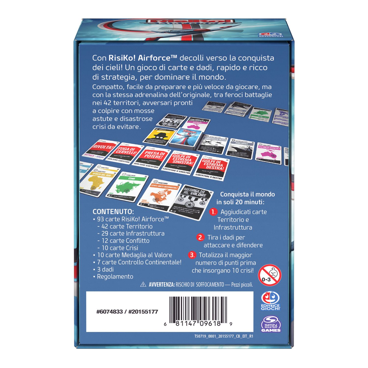 Risiko airforce gioco di carte, 2-6 giocatori, 10+ - RISIKO