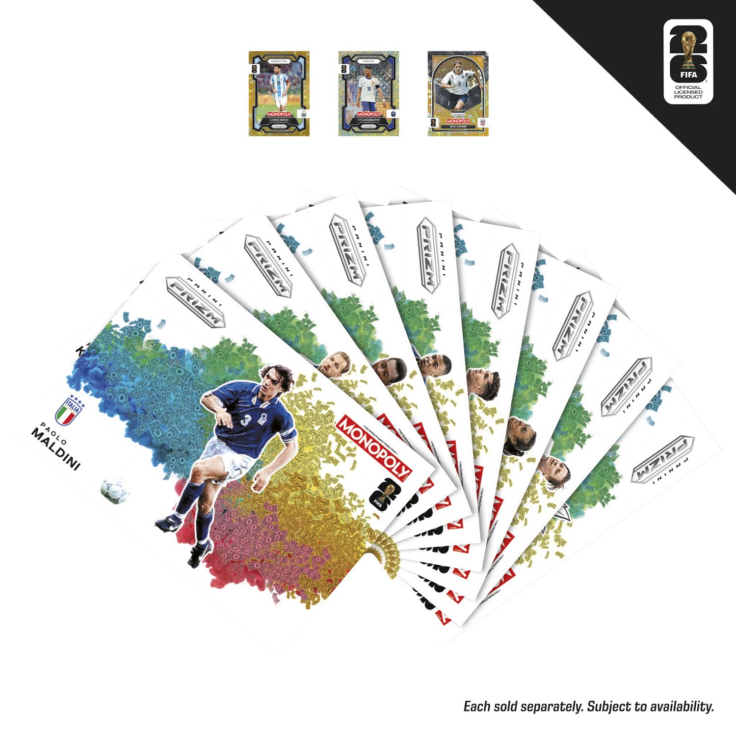 Monopoly panini prizm: fifa world cup – gioco da tavolo per famiglie e amici, divertente e coinvolgente - MONOPOLY