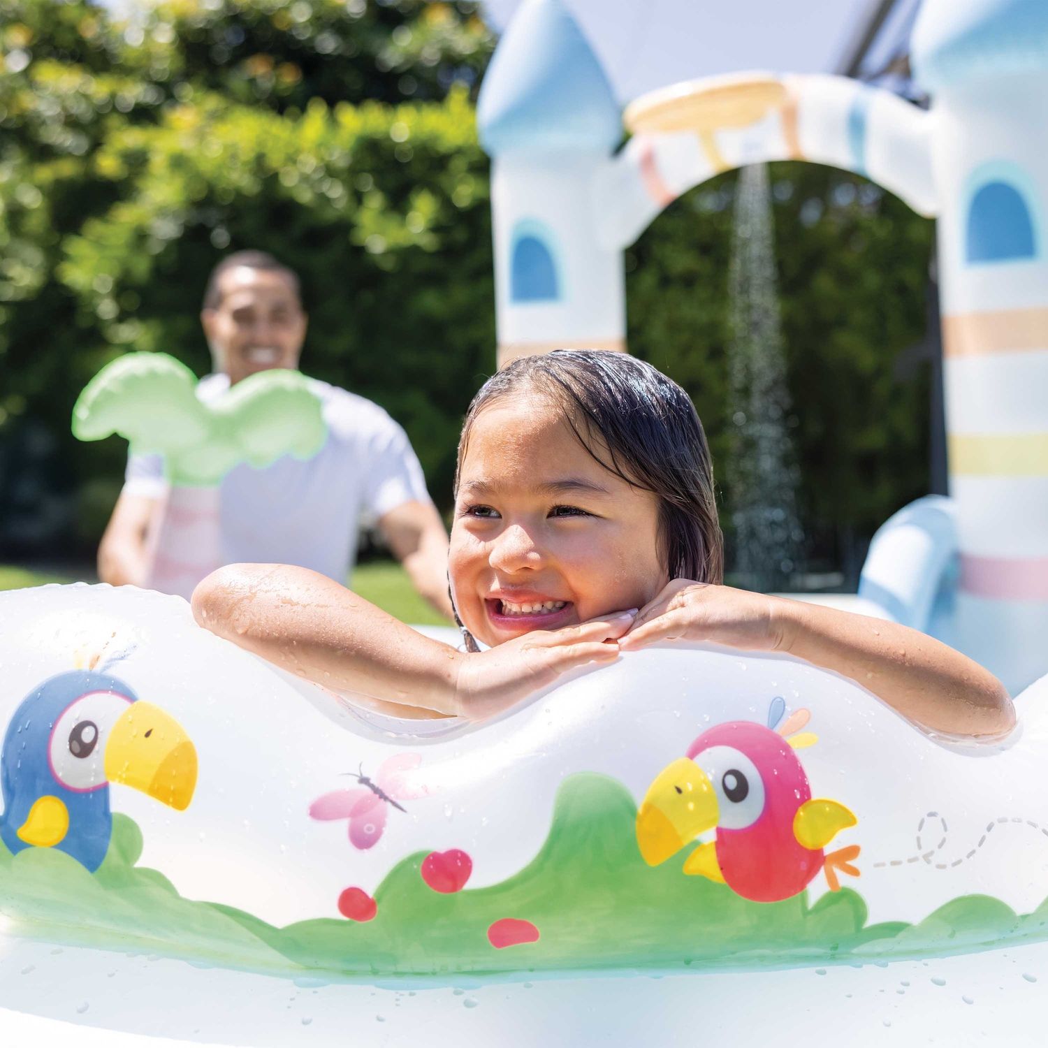 Intex 56148np - piscina gonfiabile play center castello unicorno, 196x178x127 cm, 2+ anni - INTEX