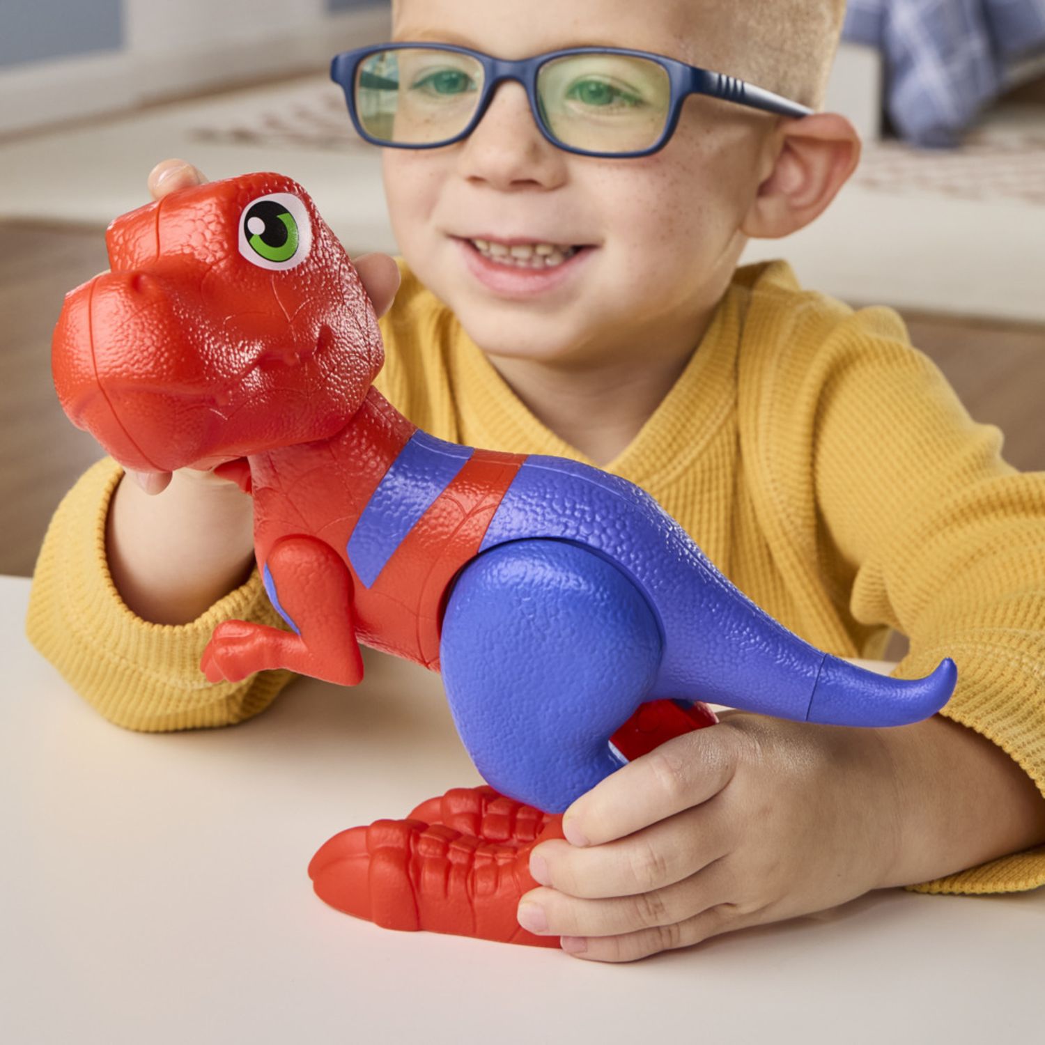 Hasbro marvel spidey e i suoi fantastici amici, spidey-rex – action figure di grandi dimensioni, 22,8 cm - SPIDEY