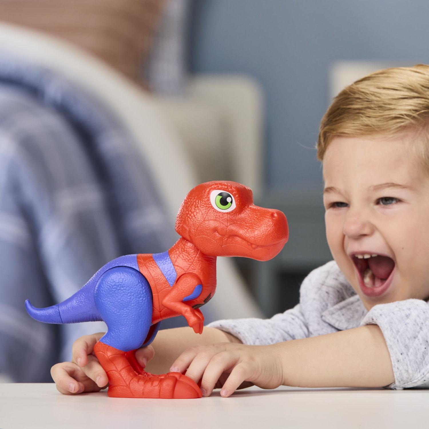 Hasbro marvel spidey e i suoi fantastici amici, spidey-rex – action figure di grandi dimensioni, 22,8 cm - SPIDEY