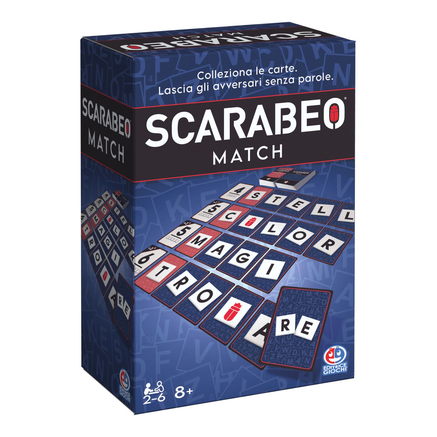 Scarabeo match gioco di carte, 2-6 giocatori, 8+ - SCARABEO
