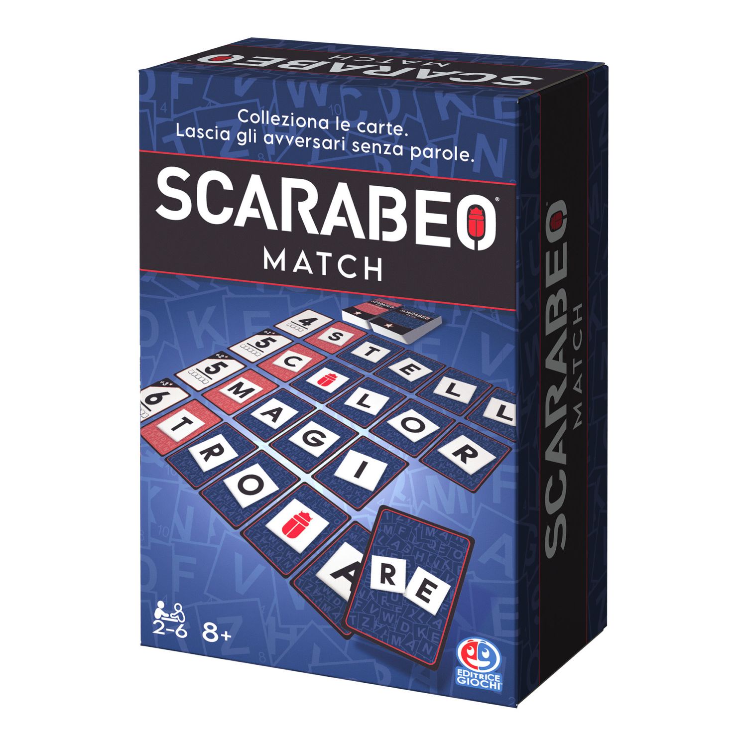 Scarabeo match gioco di carte, 2-6 giocatori, 8+ - SCARABEO