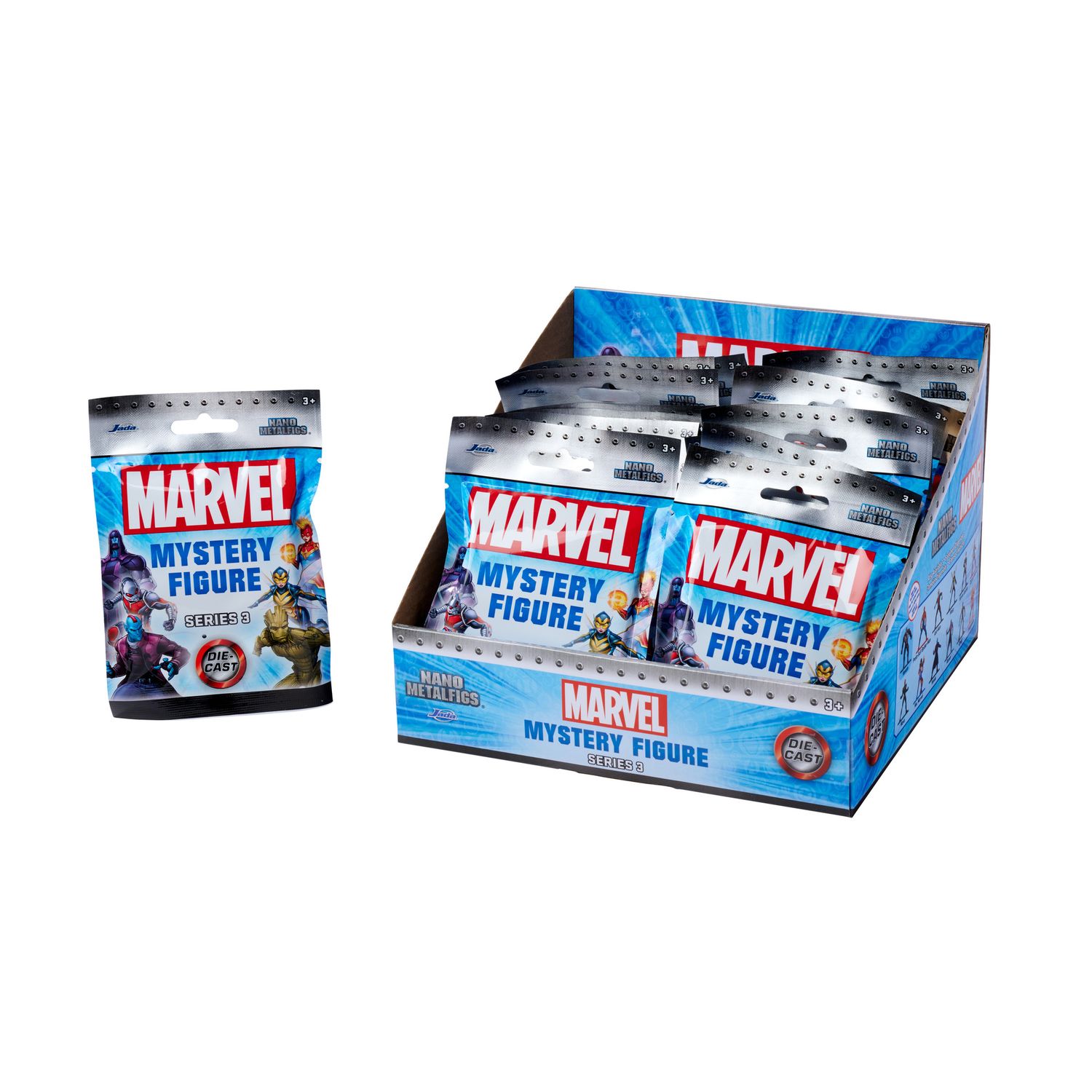 Marvel blind pack w3 nanofigs 12 figures collezionabili - personaggio assortito - MARVEL