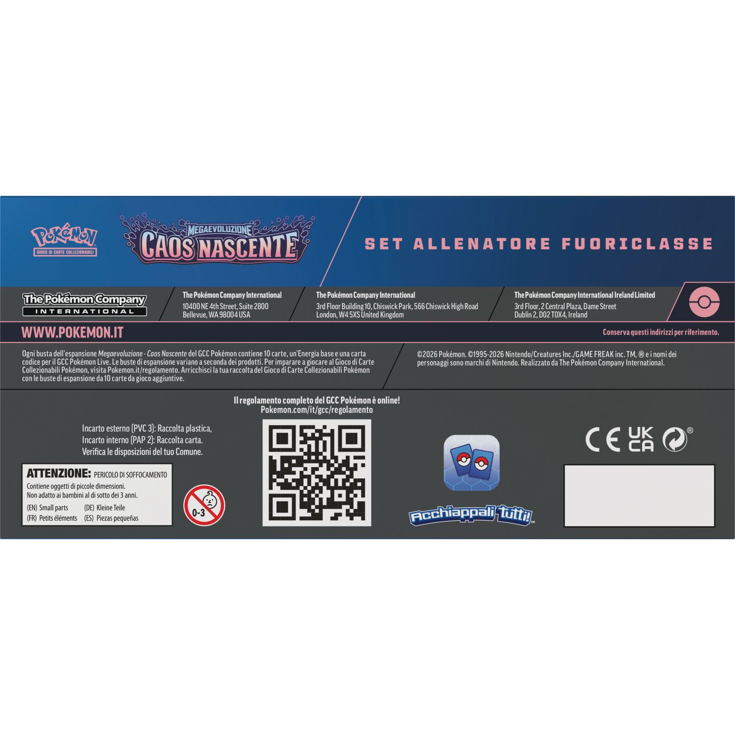 Pokémon megaevoluzione - caos nascente set allenatore fuoriclasse - POKEMON