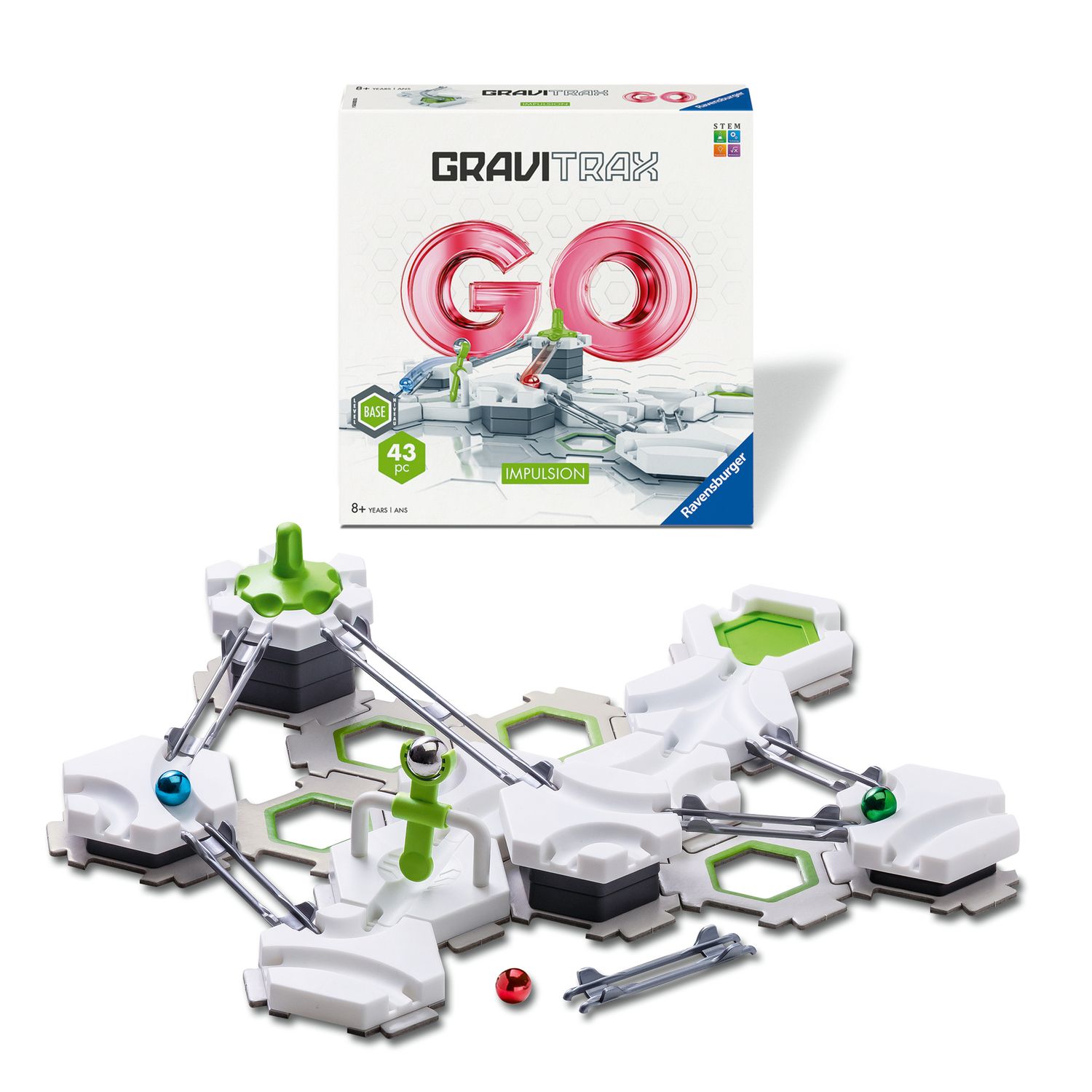 Ravensburger - gravitrax starter set: go impulsion, pista biglie bambino 8 - GRAVITRAX, RAVENSBURGER