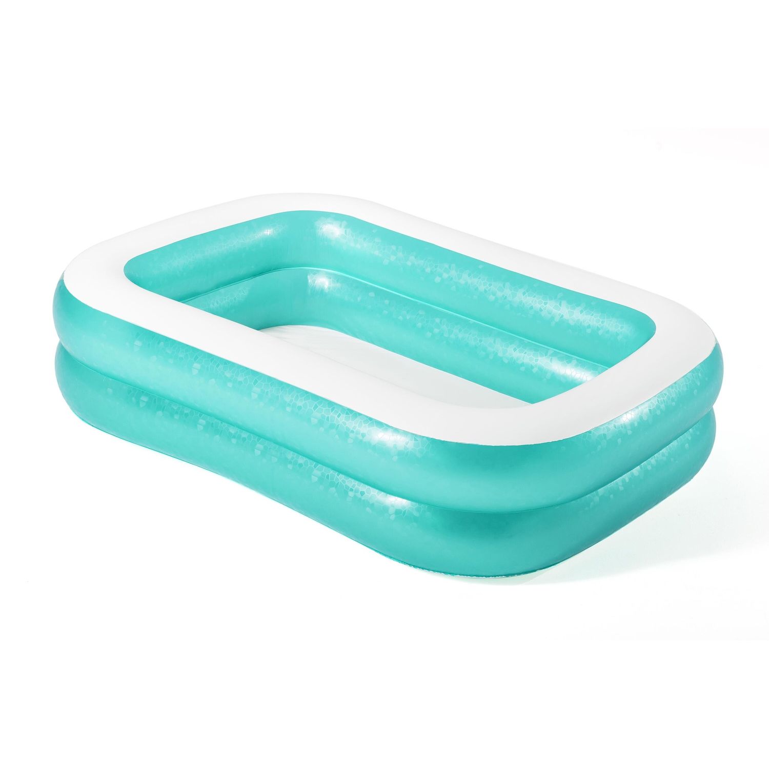 Piscina rettangolare per famiglie, colore verde acqua, dimensioni 2,00 m x 1,46 m x 48 cm (6'7" x 57,5" x 19"). - Bestway