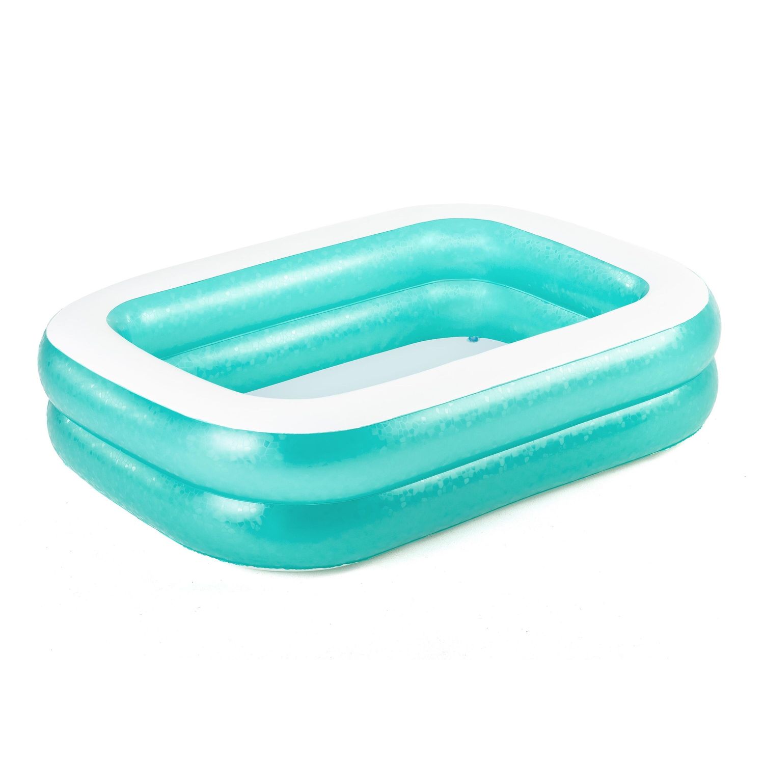 Piscina rettangolare per famiglie, colore verde acqua, dimensioni 2,00 m x 1,46 m x 48 cm (6'7" x 57,5" x 19"). - Bestway