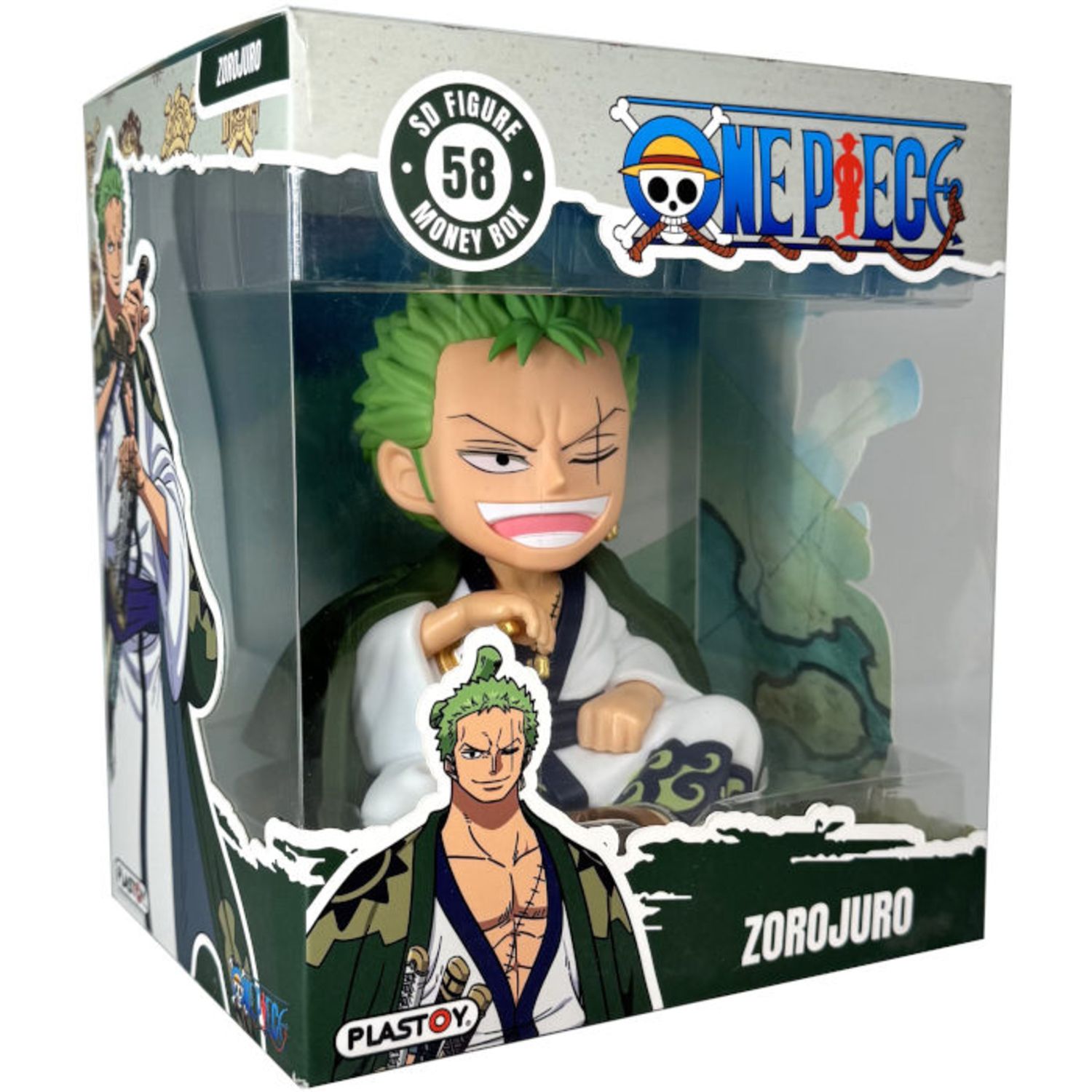 Plastoy salvadanaio one piece roronoa zoro zorojuro