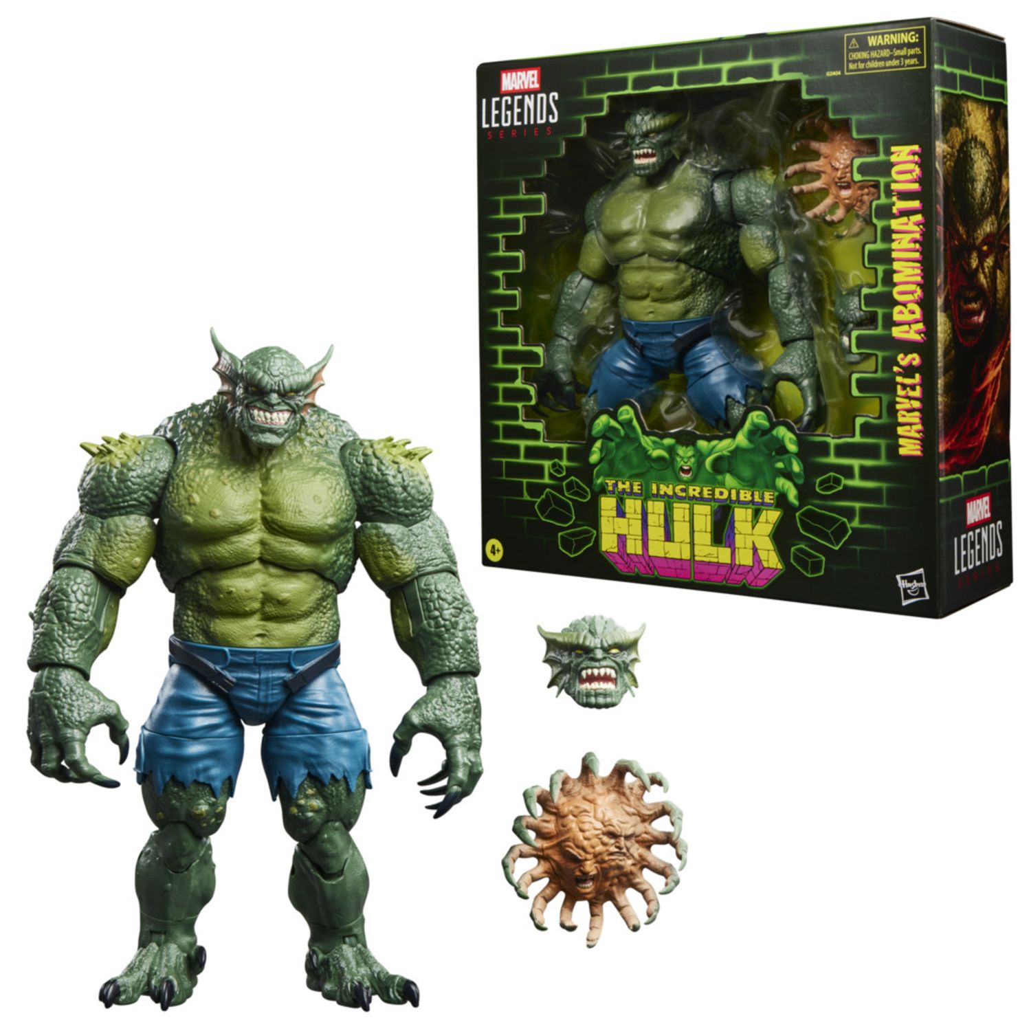 Hasbro, marvel legends series, marvel's abomination – action figure collezionabile ispirata ai fumetti "hulk", da 15 cm - MARVEL