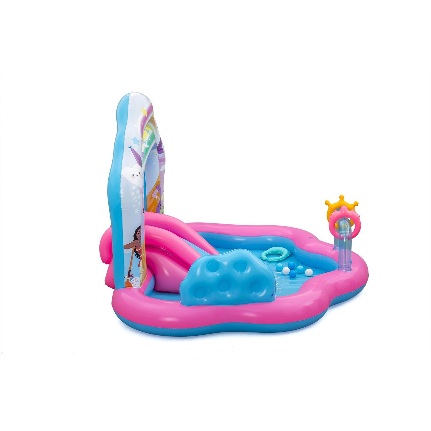 Centro giochi piscina gonfiabile principesse disney 2,21x1,93x1,40m con scivolo e palline – bestway palazzo incantato - Bestway, DISNEY PRINCESS