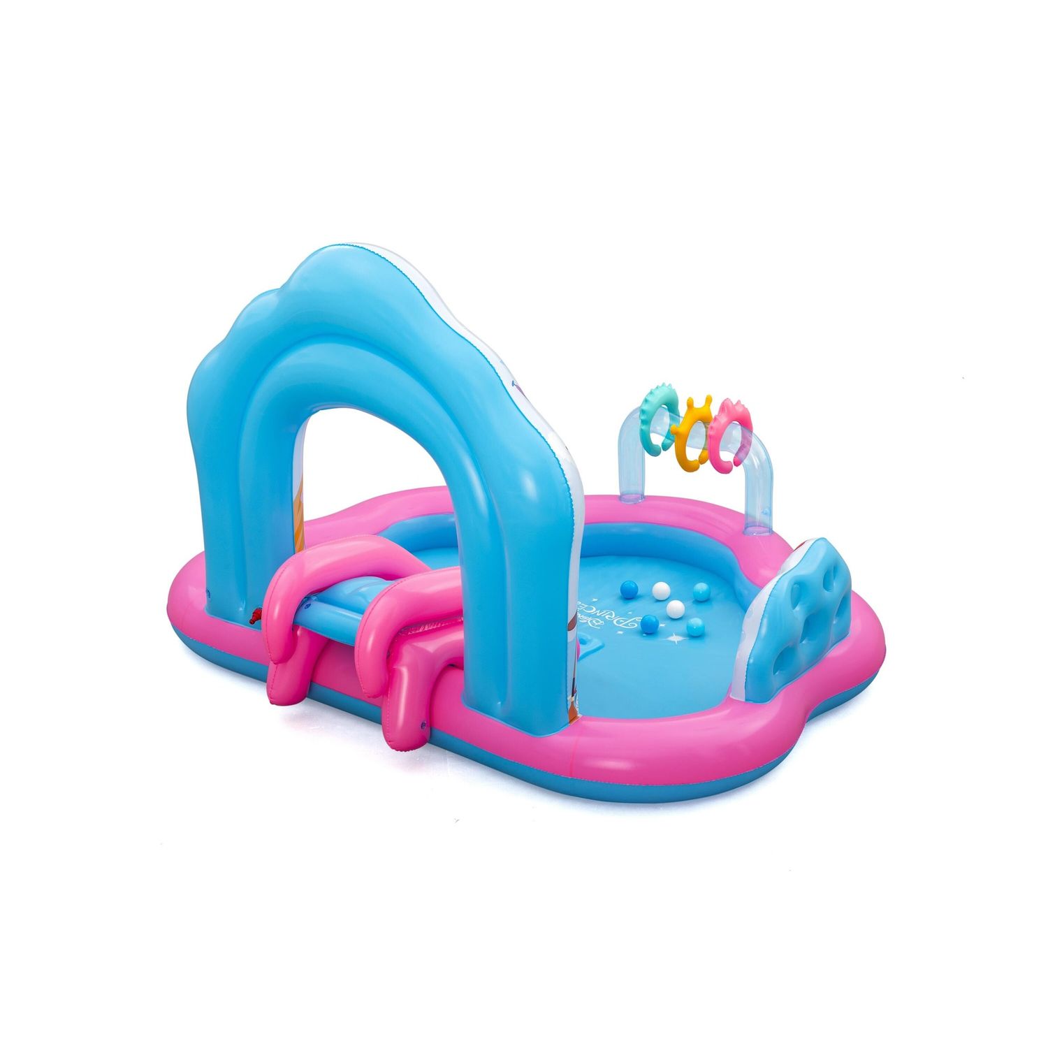 Centro giochi piscina gonfiabile principesse disney 2,21x1,93x1,40m con scivolo e palline – bestway palazzo incantato - Bestway, DISNEY PRINCESS