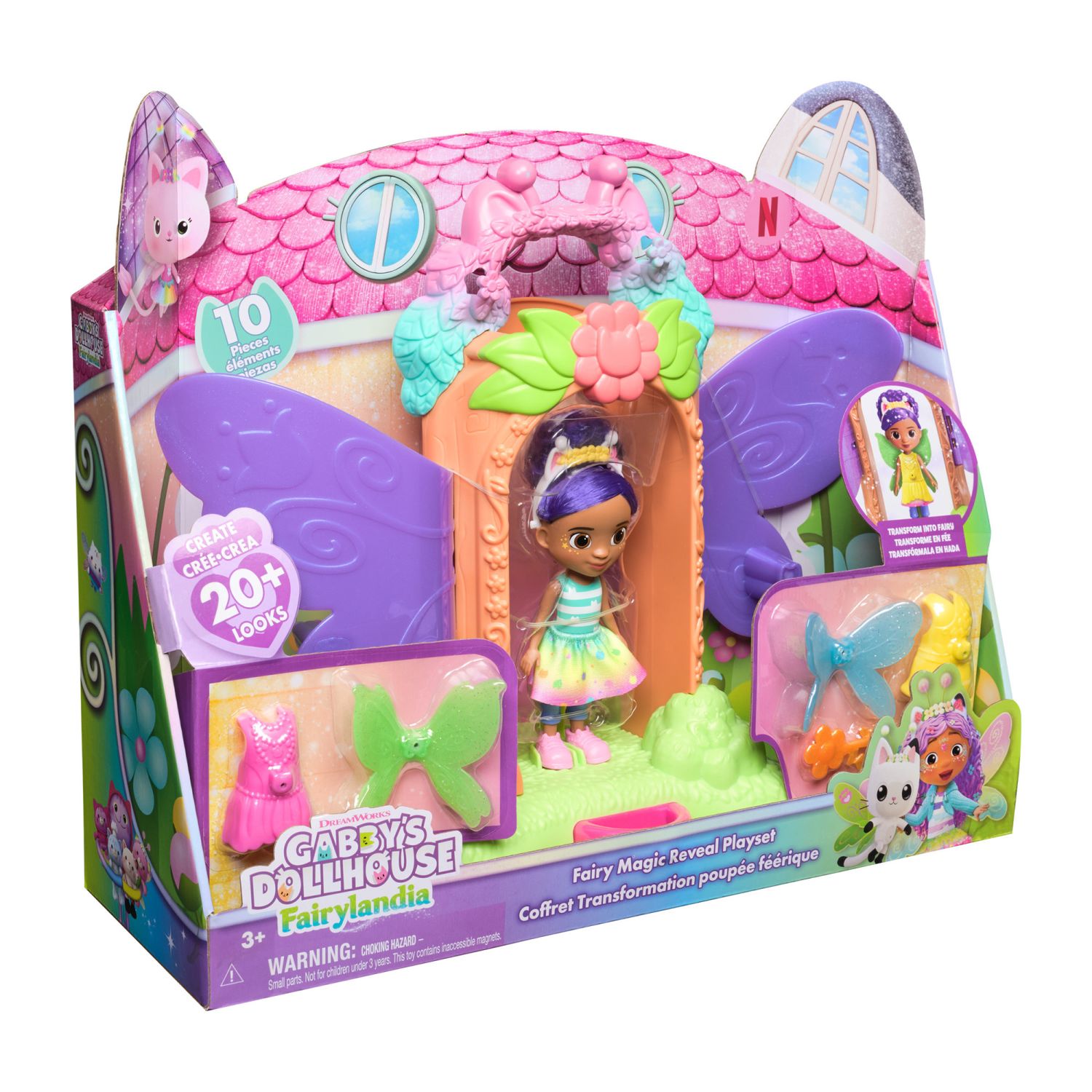 Gabby’s dollhouse fairylandia set gioco, 3+ - GABBY'S DOLLHOUSE