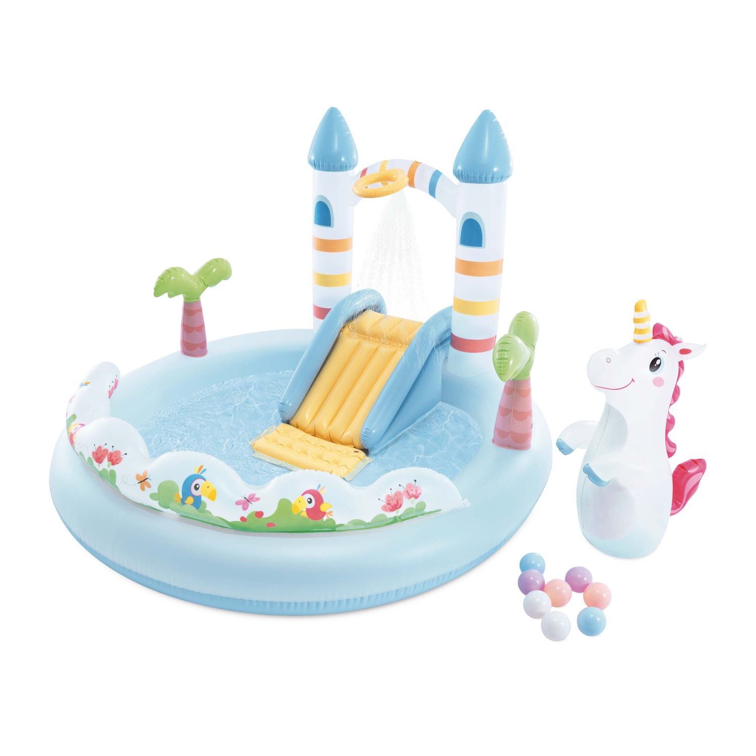 Intex 56148np - piscina gonfiabile play center castello unicorno, 196x178x127 cm, 2+ anni - INTEX