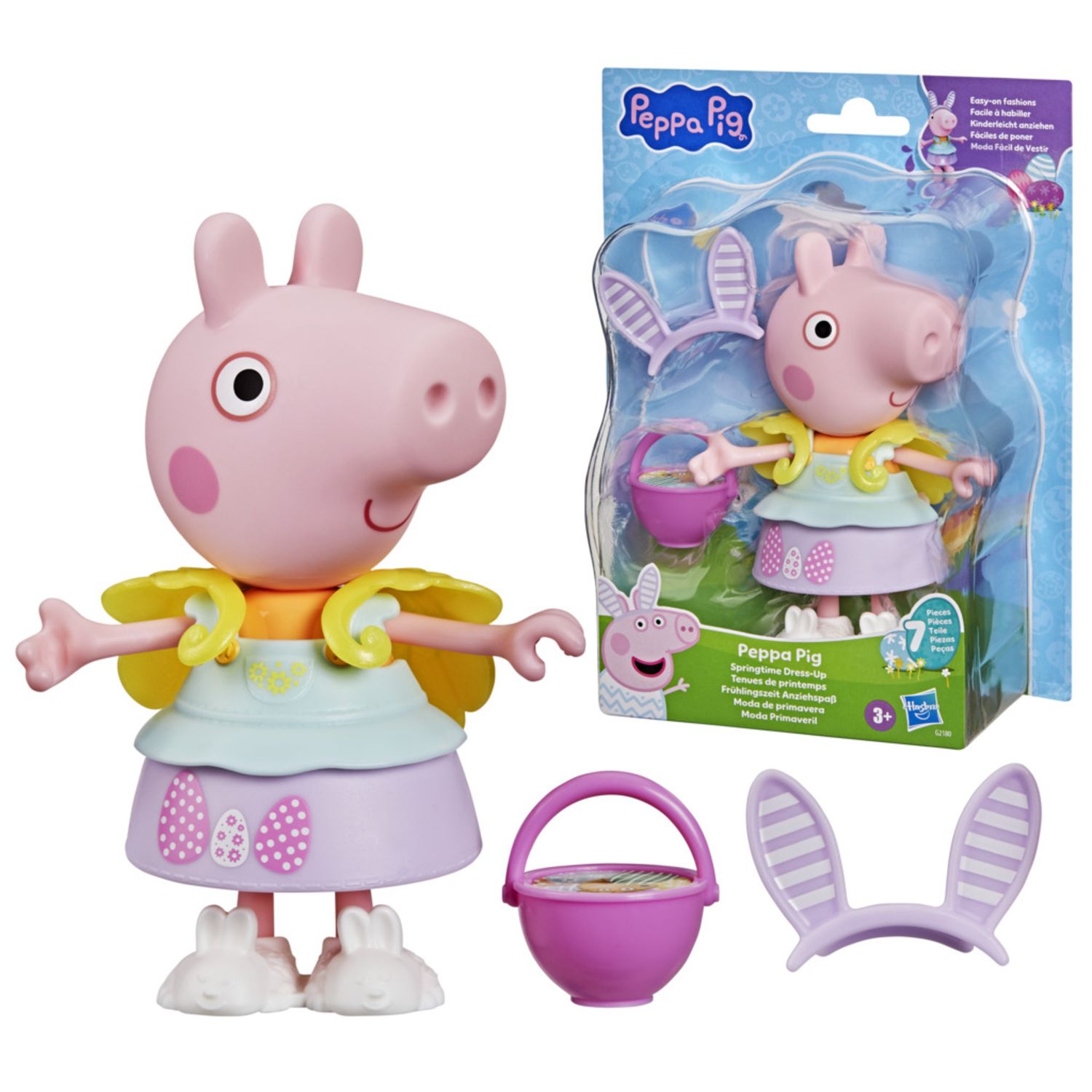 Peppa pig, peppa con outfit di primavera – action figure con 6 accessori alla moda facili da indossare - PEPPA PIG