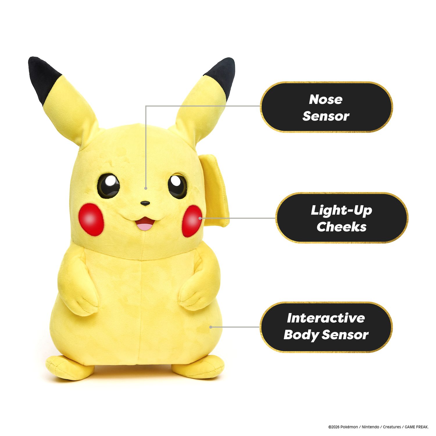 Pokémon pikachu realfx puppetronic 40 cm con suoni, luci ed effetti reali - POKEMON