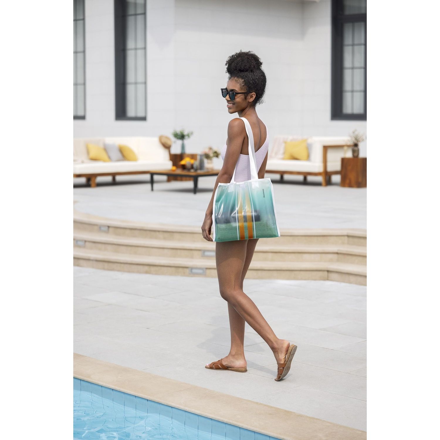 Materassino tavola da surf e borsa abbinata 1,78 x 56 cm ciano - Bestway
