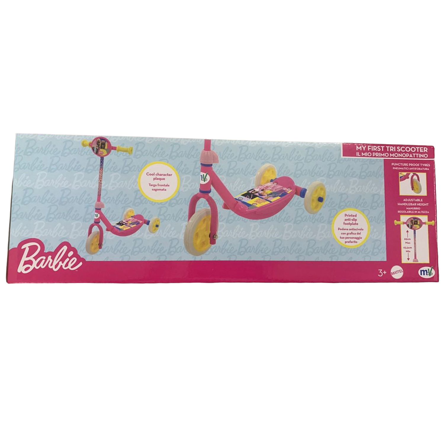 Monopattino a 3 ruote barbie con pedana antiscivolo - Barbie