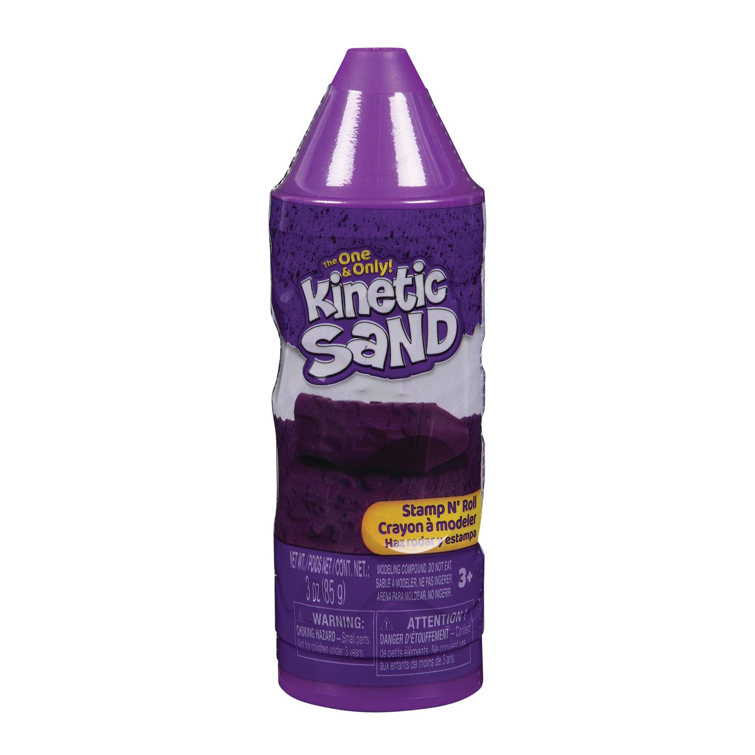 Kinetic sand stamp n’ roll 85 g blu, 3+ - KINETIC SAND