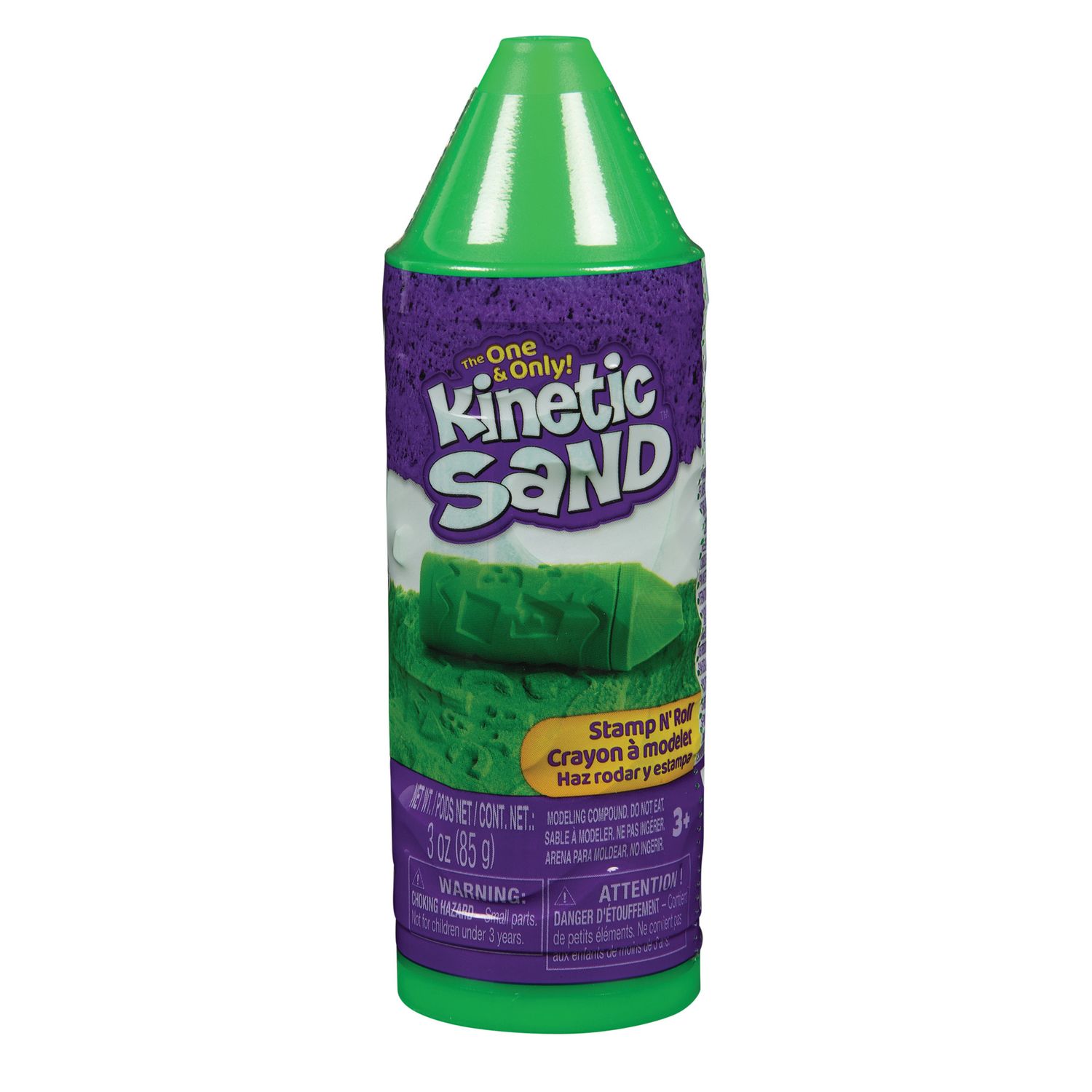 Kinetic sand stamp n’ roll 85 g blu, 3+ - KINETIC SAND