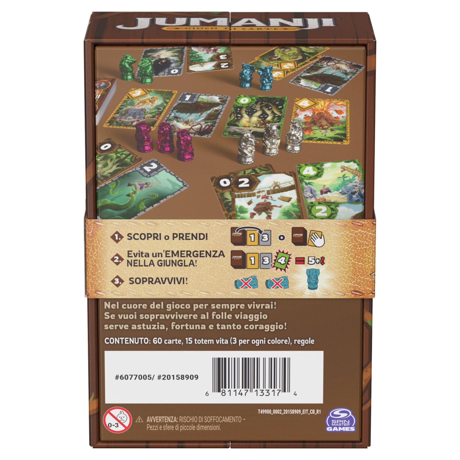 Jumanji gioco di carte, 2-5 giocatori, 7+ - JUMANJI