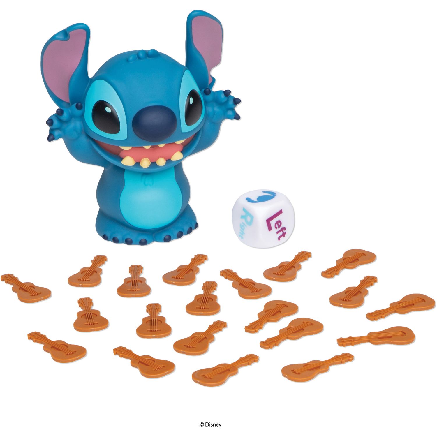 Disney stitch laughing game – gioco da tavolo 6+ di rapidità e riflessi con stitch elettronico, suoni, dadi e gettoni – 2+ giocatori, batterie incluse - Disney Stitch
