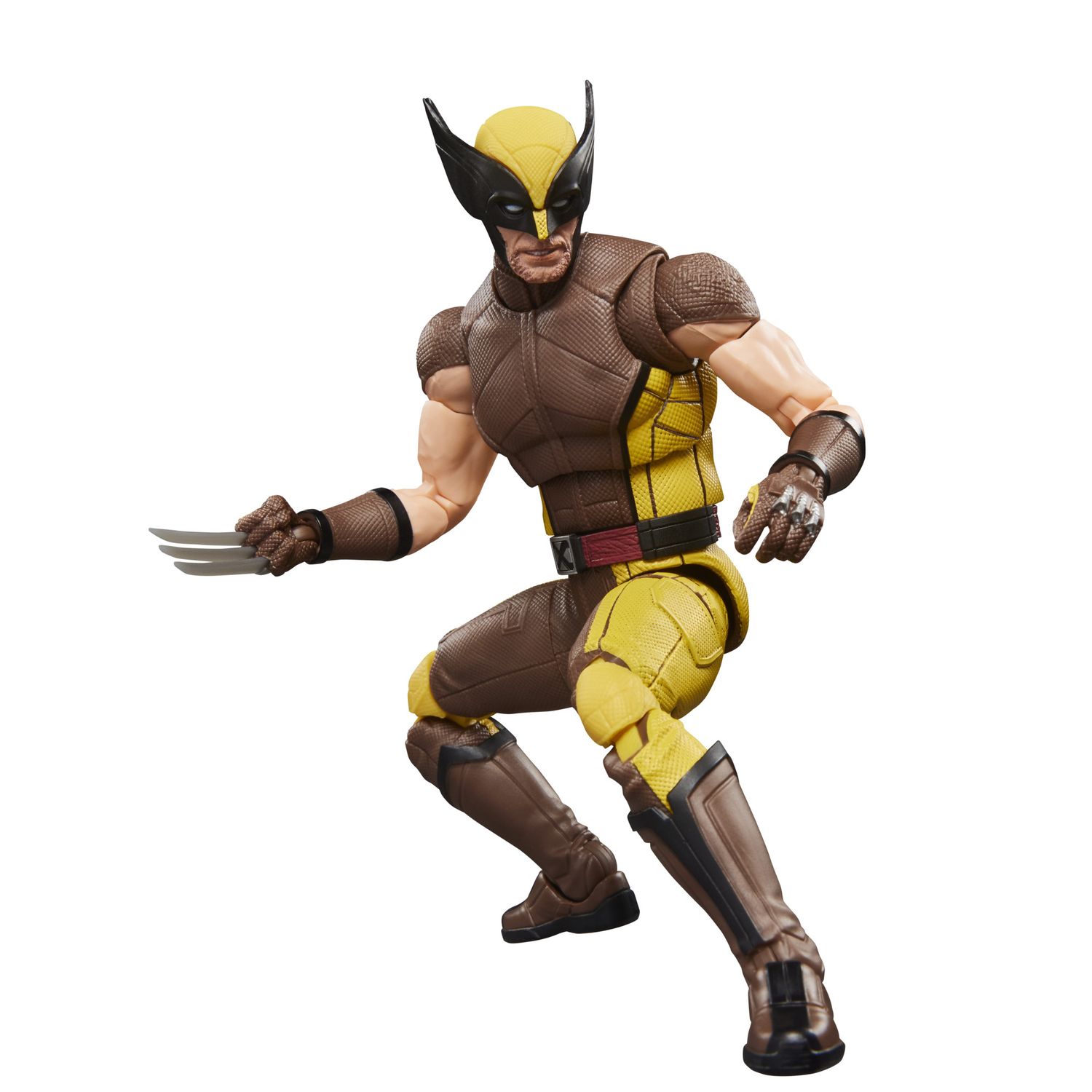 Hasbro, marvel legends series, wolverine (costume marrone) – idea regalo, action figure collezionabile da 15 cm - Avengers
