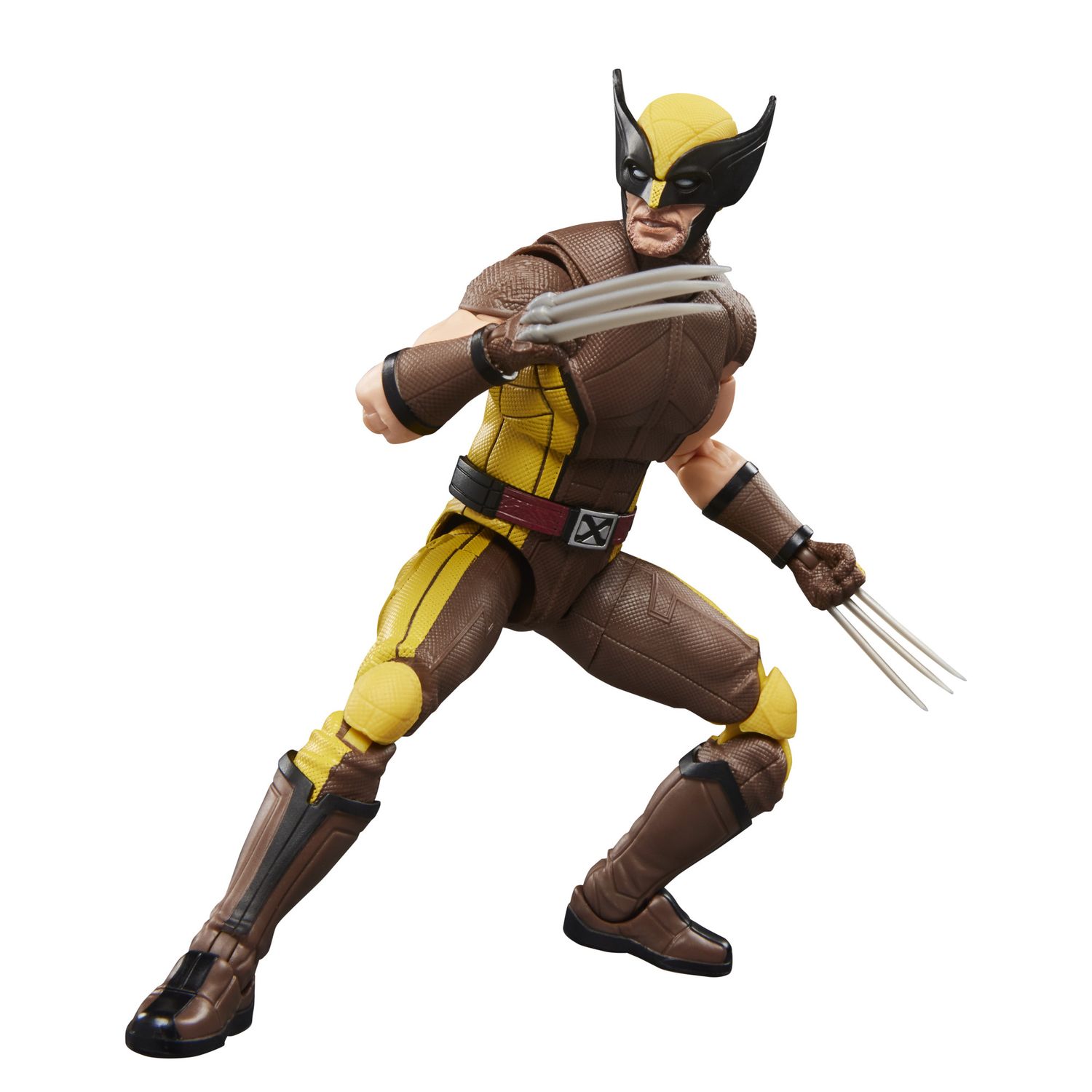 Hasbro, marvel legends series, wolverine (costume marrone) – idea regalo, action figure collezionabile da 15 cm - Avengers