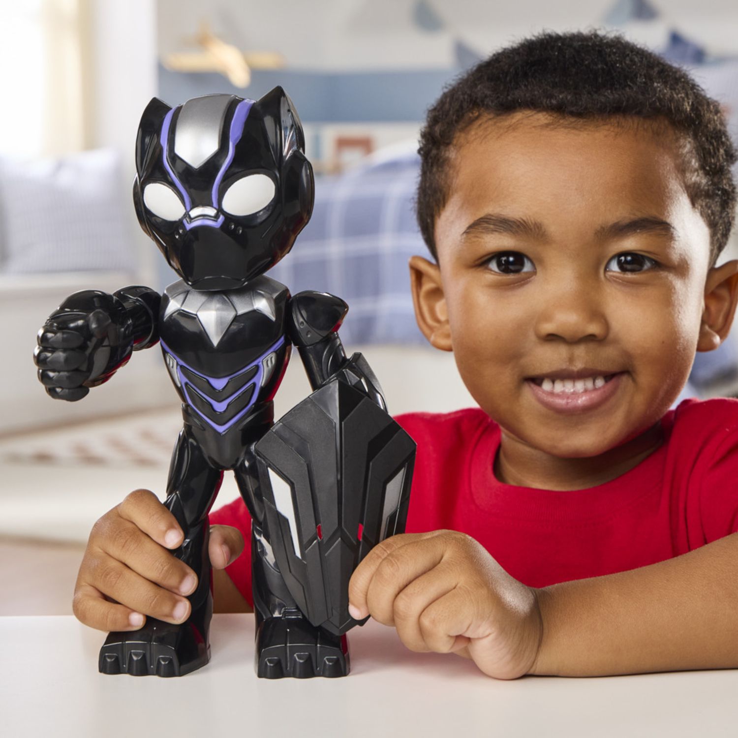 Hasbro marvel, iron man e i suoi fantastici amici, black panther –  action figure da 22,8 cm - Avengers