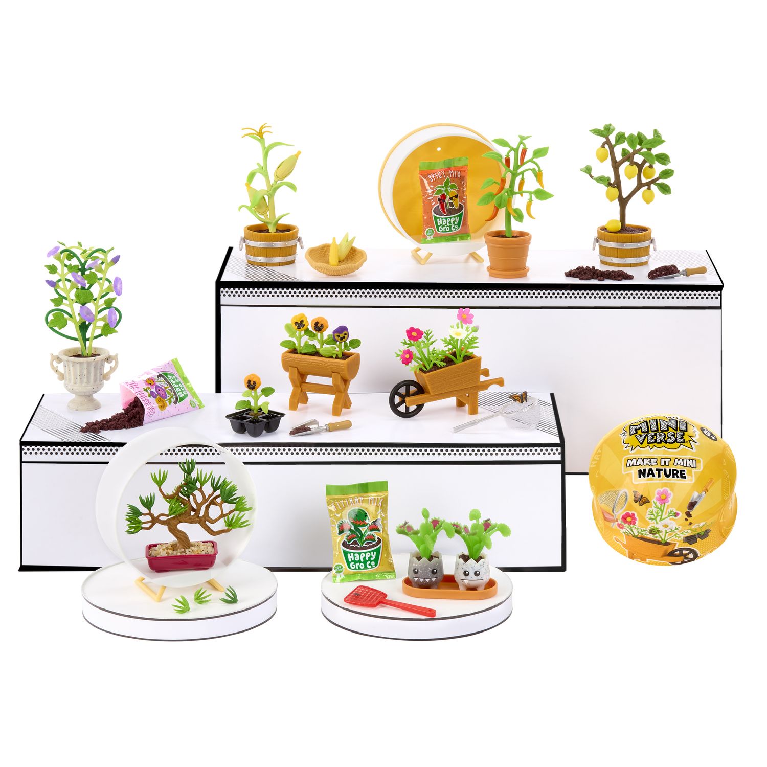 Mga's miniverse make it mini nature serie 3 - mini oggetti da collezione, artigianato fai da te, repliche di piante, fiori giocattolo - MINIVERSE MGA