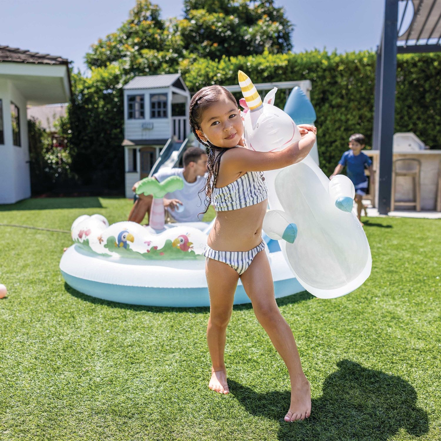 Intex 56148np - piscina gonfiabile play center castello unicorno, 196x178x127 cm, 2+ anni - INTEX