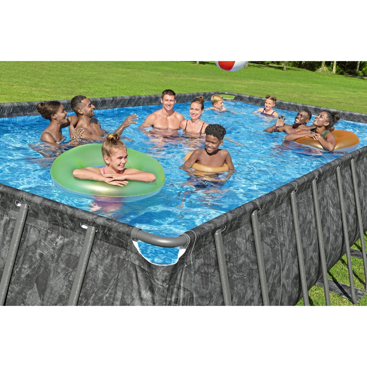 Piscina rettangolare di dimensioni 24' x 12' x 52" / 7,32 m x 3,66 m x 1,32 m - Bestway