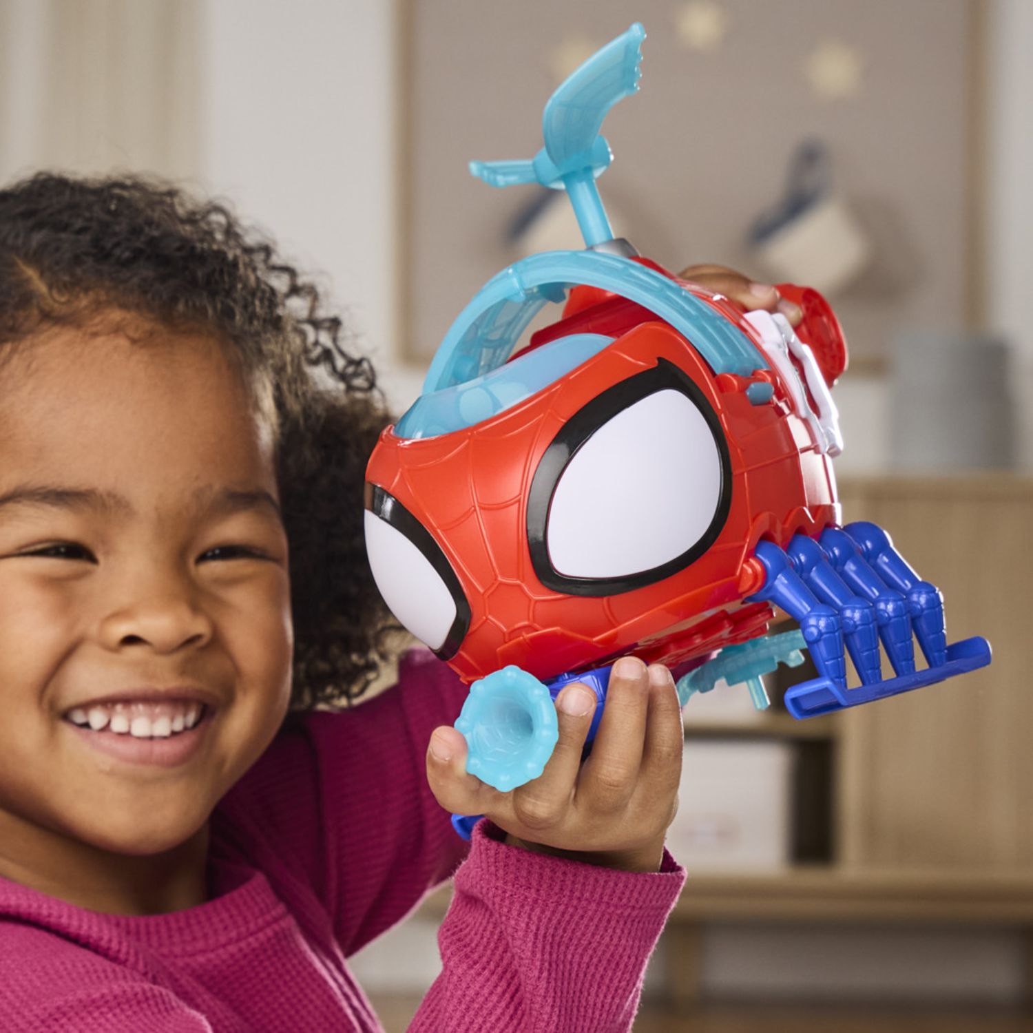 Spidey e i suoi fantastici amici, spidey team con elicottero – action figure da 7,6 cm e veicolo - SPIDEY