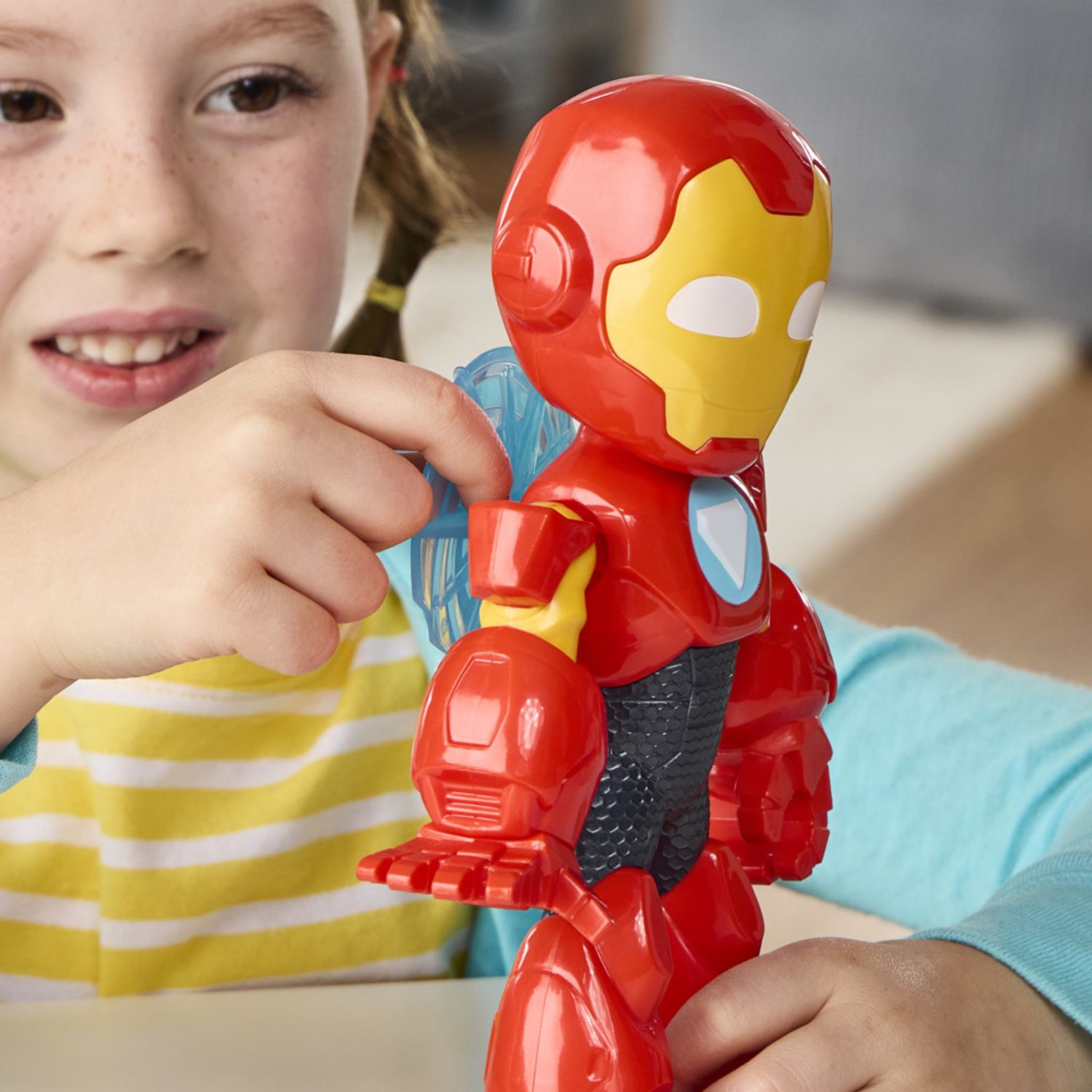 Hasbro marvel, iron man e i suoi fantastici amici, iron man –  action figure da 22,8 cm - Avengers