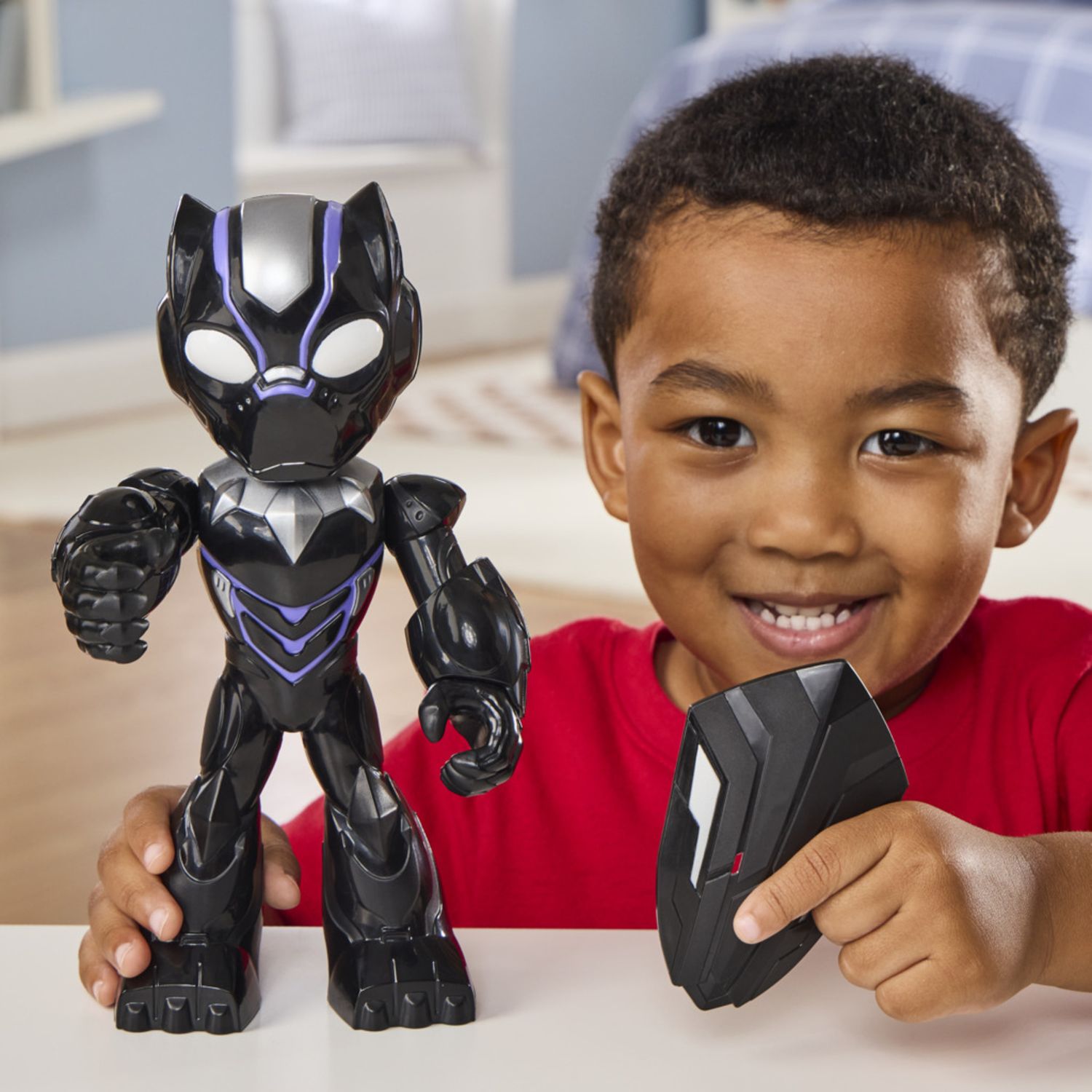 Hasbro marvel, iron man e i suoi fantastici amici, black panther –  action figure da 22,8 cm - Avengers