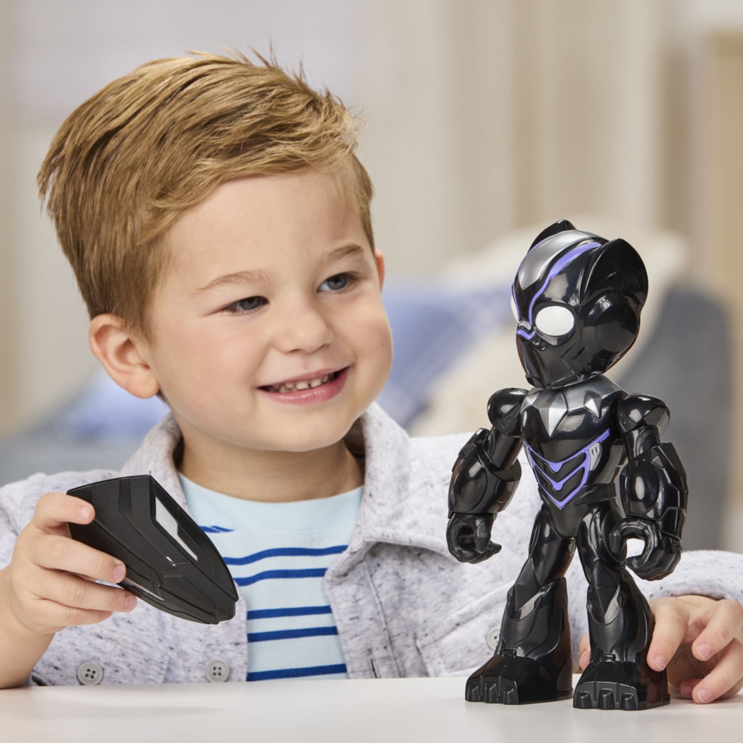 Hasbro marvel, iron man e i suoi fantastici amici, black panther –  action figure da 22,8 cm - Avengers