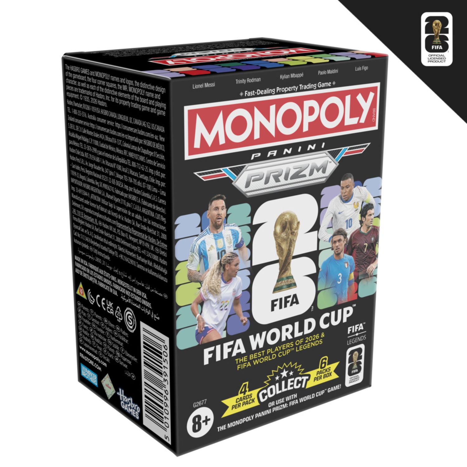 Monopoly panini prizm: booster box fifa world cup – gioco da tavolo per famiglie e amici, divertente e coinvolgente - MONOPOLY