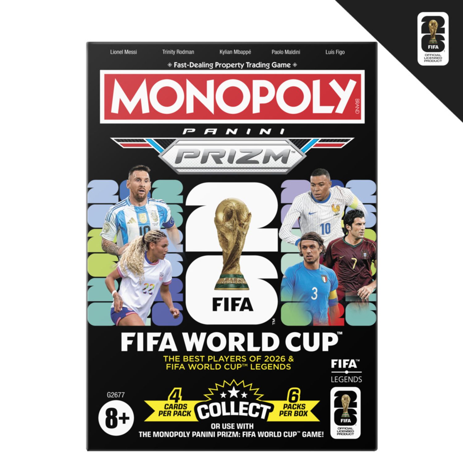 Monopoly panini prizm: booster box fifa world cup – gioco da tavolo per famiglie e amici, divertente e coinvolgente - MONOPOLY