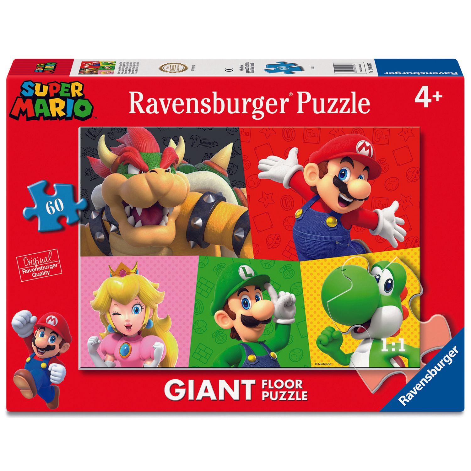 Ravensburger - puzzle super mario 60 pezzi, bambini 4 anni - RAVENSBURGER, Super Mario