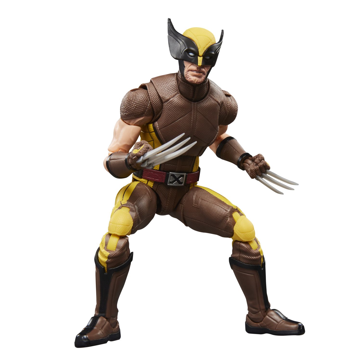 Hasbro, marvel legends series, wolverine (costume marrone) – idea regalo, action figure collezionabile da 15 cm - Avengers