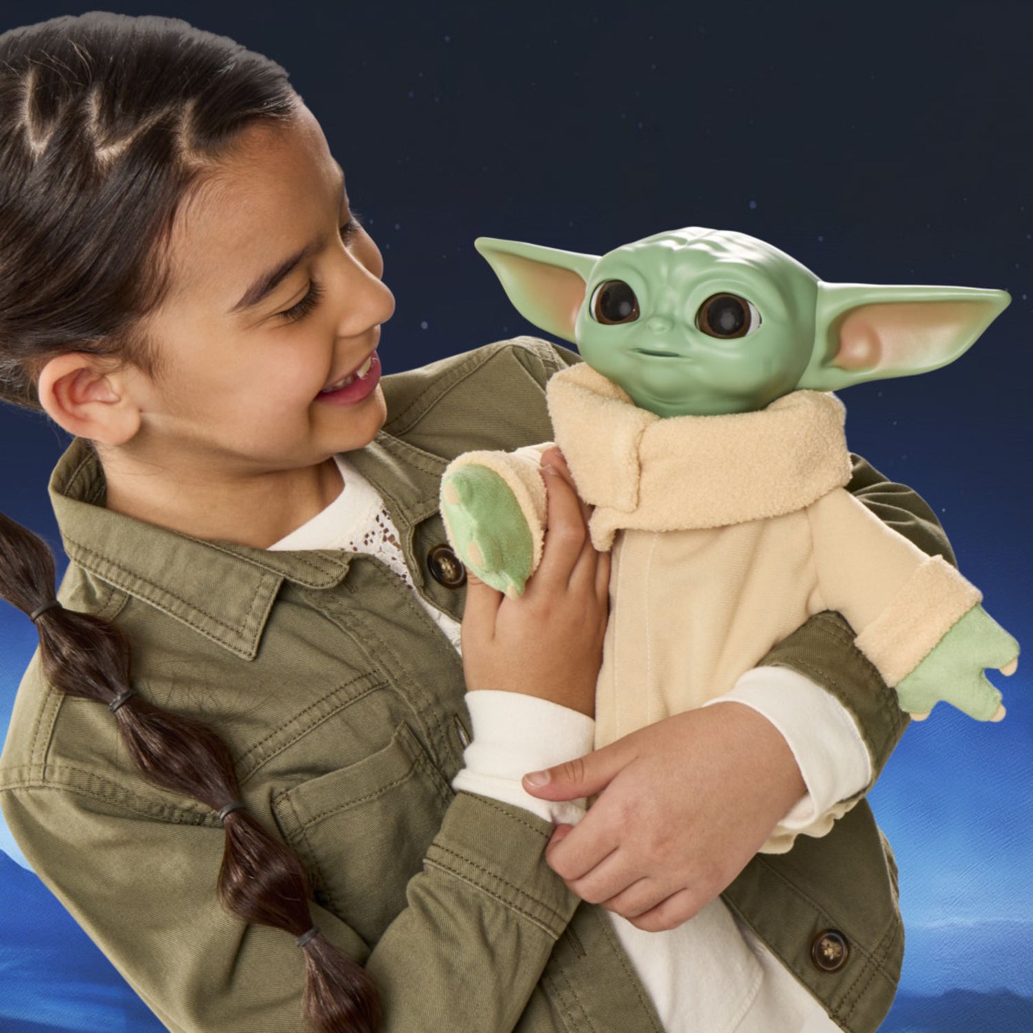 Hasbro star wars, grogu adventure buddy – giocattolo animatronico, peluche interattivo - Star Wars