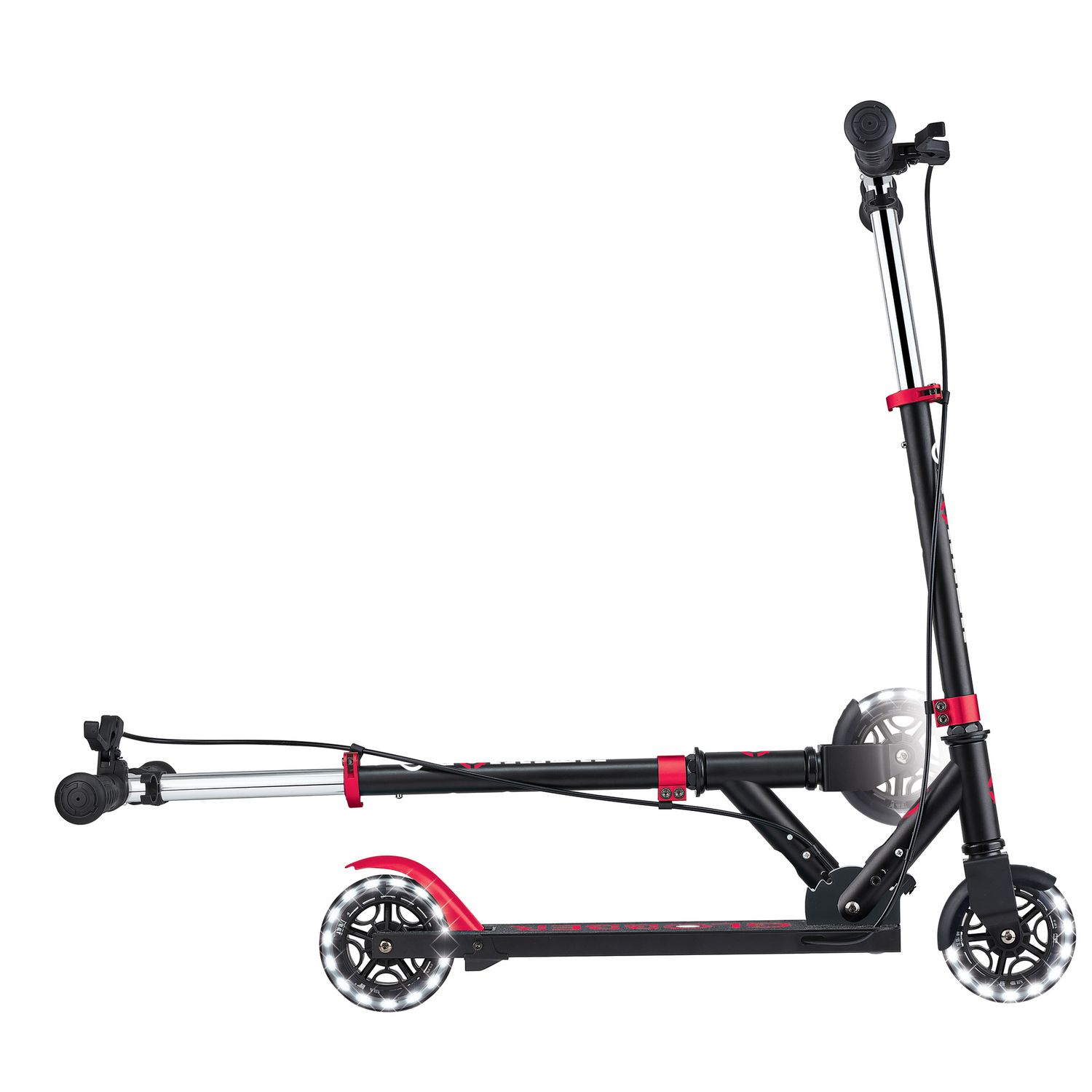 Globber - flow element foldable junior lights - black-red - GLOBBER