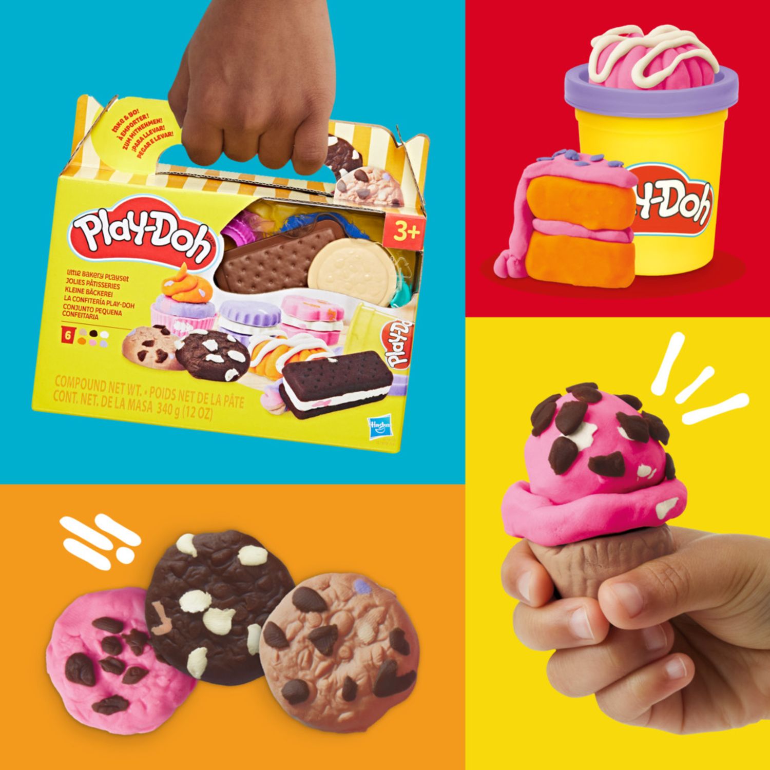 Play-doh food shapes set multicolore | impasto creativo forme cibo per bambini 3+ anni - PLAY-DOH