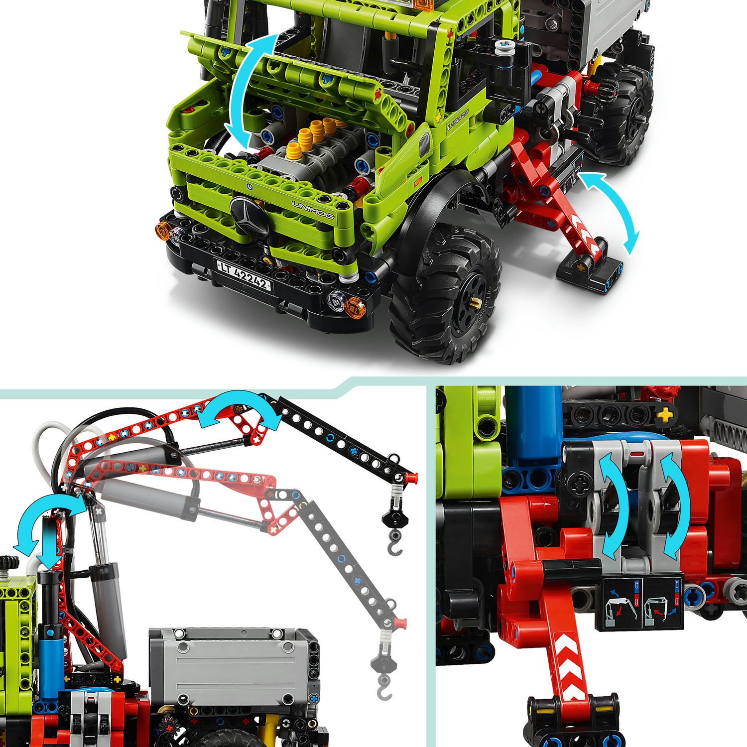 Lego technic mercedes-benz unimog u 5023 con gru - 42242 - LEGO TECHNIC, Lego
