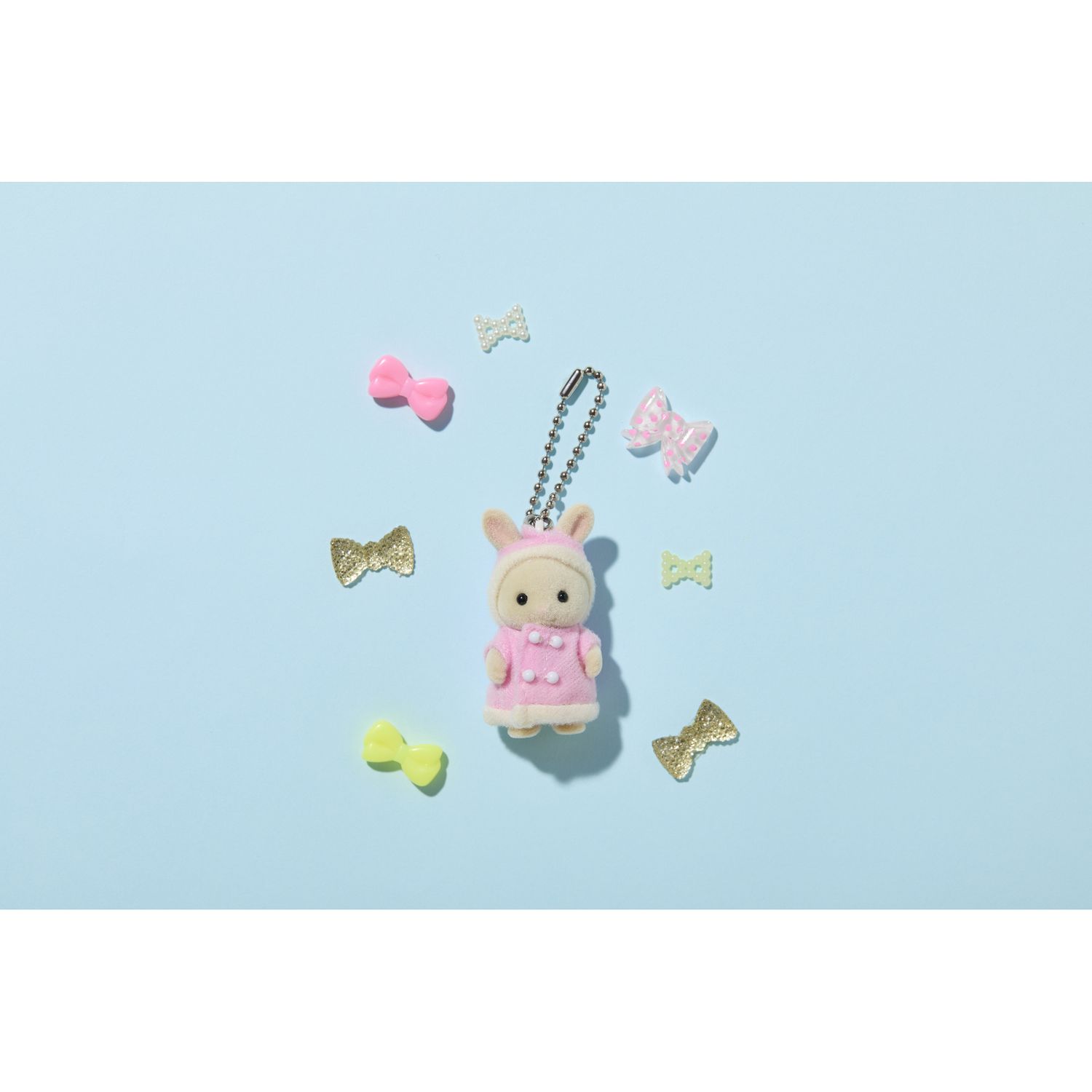 Portachiavi fluffy parka coniglio latte - SYLVANIAN FAMILY