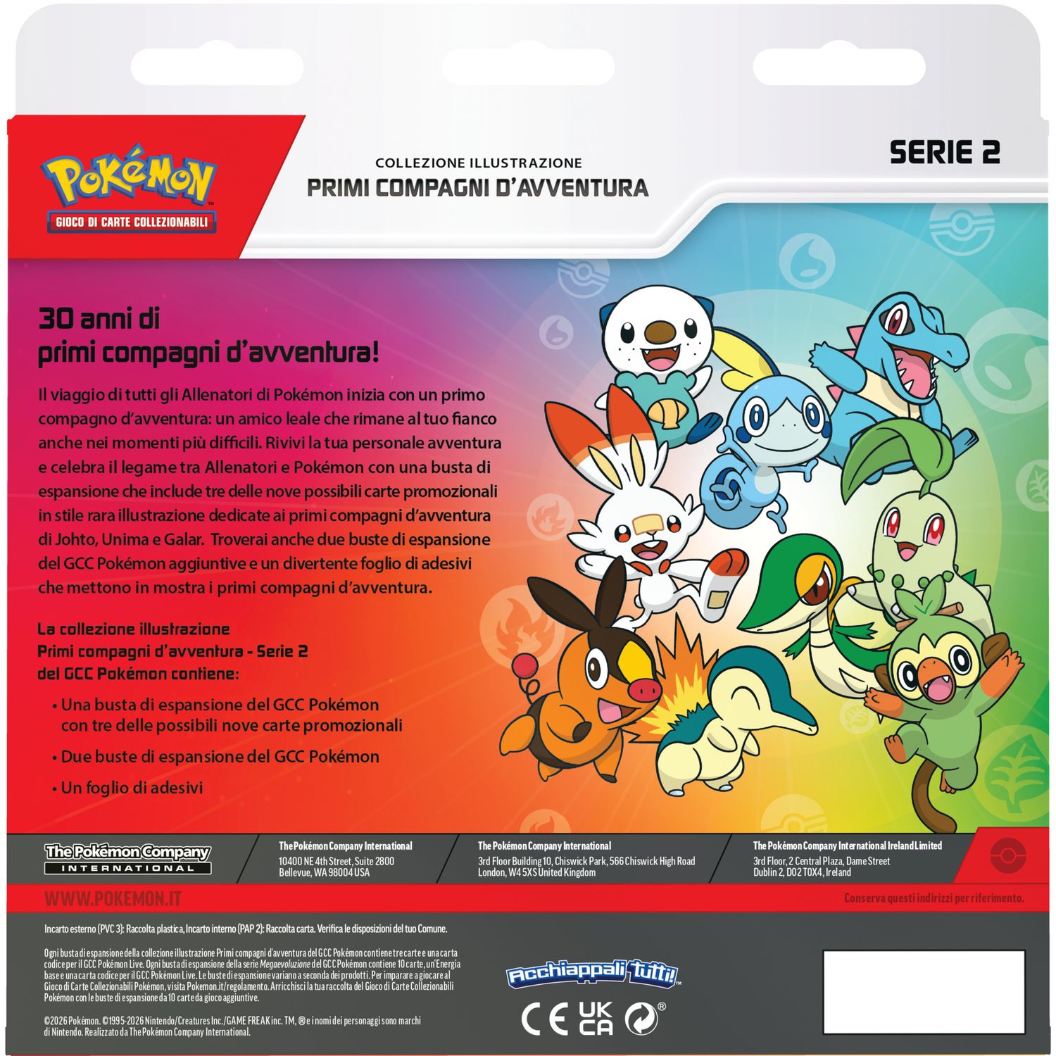 Pokémon collezione illustrazione primi compagni d'avventura - serie 2 - POKEMON