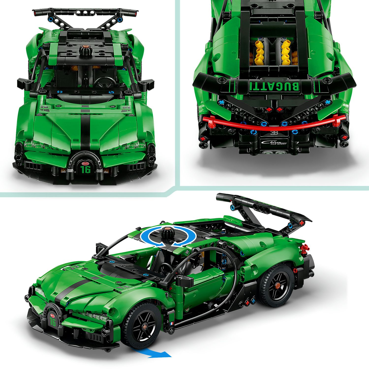 Lego technic hypercar bugatti chiron pur sport verde - 42241 - LEGO TECHNIC, Lego