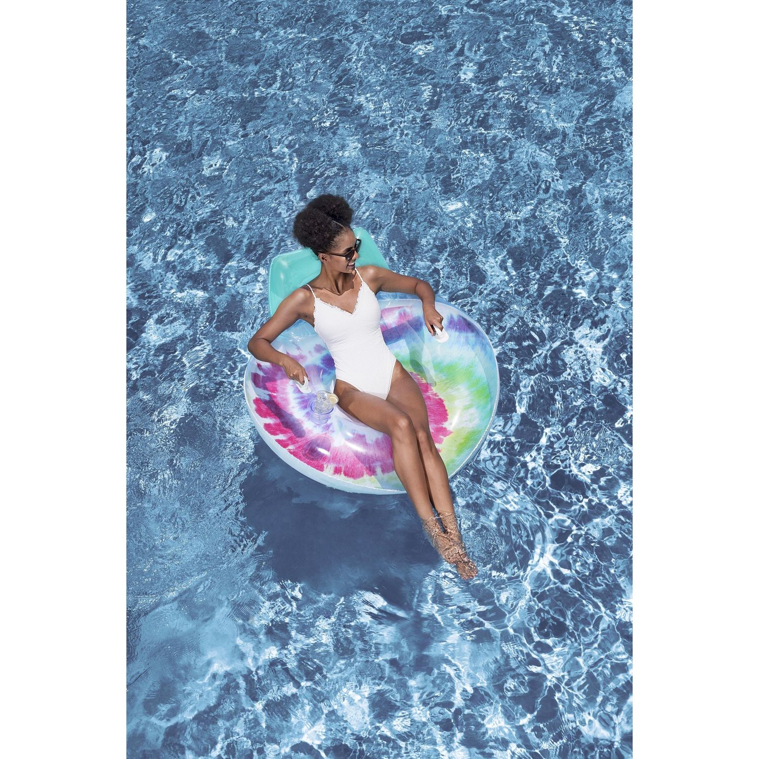 Salvagente deluxe tie dye da 46,5" x 46" / 1,18 m x 1,17 m - Bestway