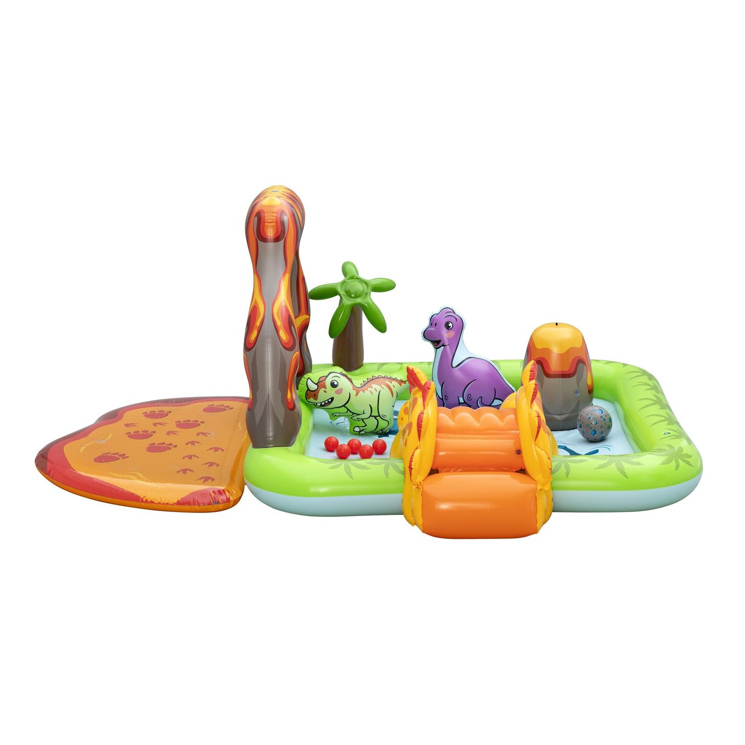 Piscina gonfiabile volcano springs 2,62 x 1,88 m scivolo vulcano con dinosauri - Bestway