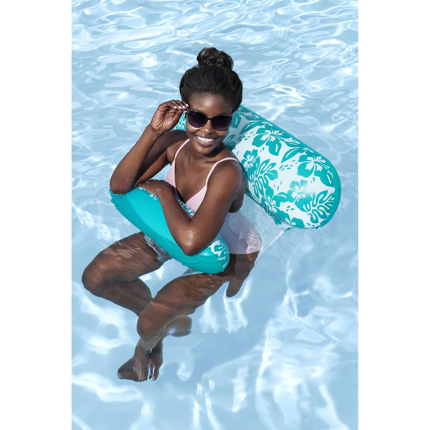 Amaca gonfiabile galleggiante catching rays 1,40 m x 87 cm 4‑in‑1 per adulto - Bestway